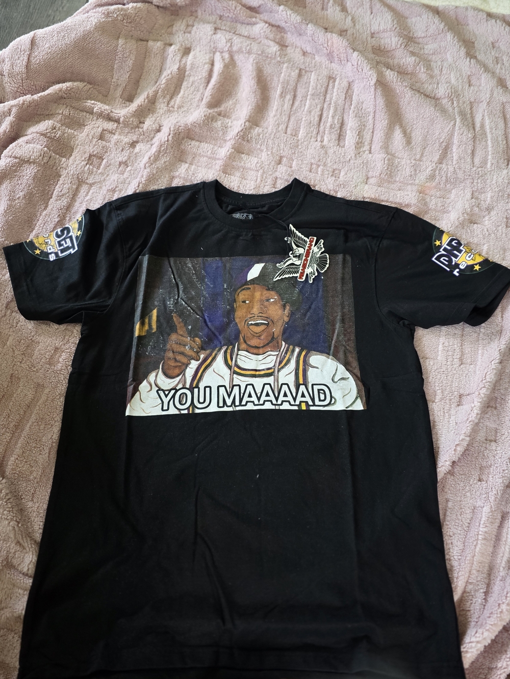 Reason Black Graphic 'YOU MAAAAD' Short Sleeve Tee